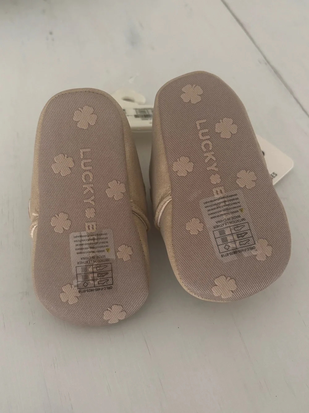 Lucky Brand Beige/Tan Baby Walker Shoes with Velcro Straps